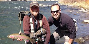 Guide and Client on Truckee River
